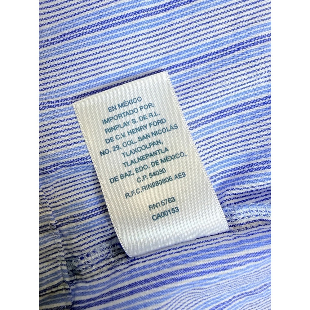Polo Ralph Lauren Robe Men L/XL Blue Striped Cotton Sleepwear Loungewear - Picture 9 of 13